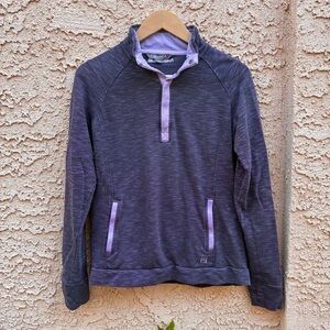 Avalanche Purple Heather Snap-Placket Pullover with Light Lavender Trim